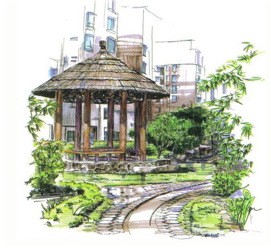 城市广场绿地景观快题设计图片展示